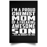 Proud Chemist Mom Of Awesome Son - Poster Portrait