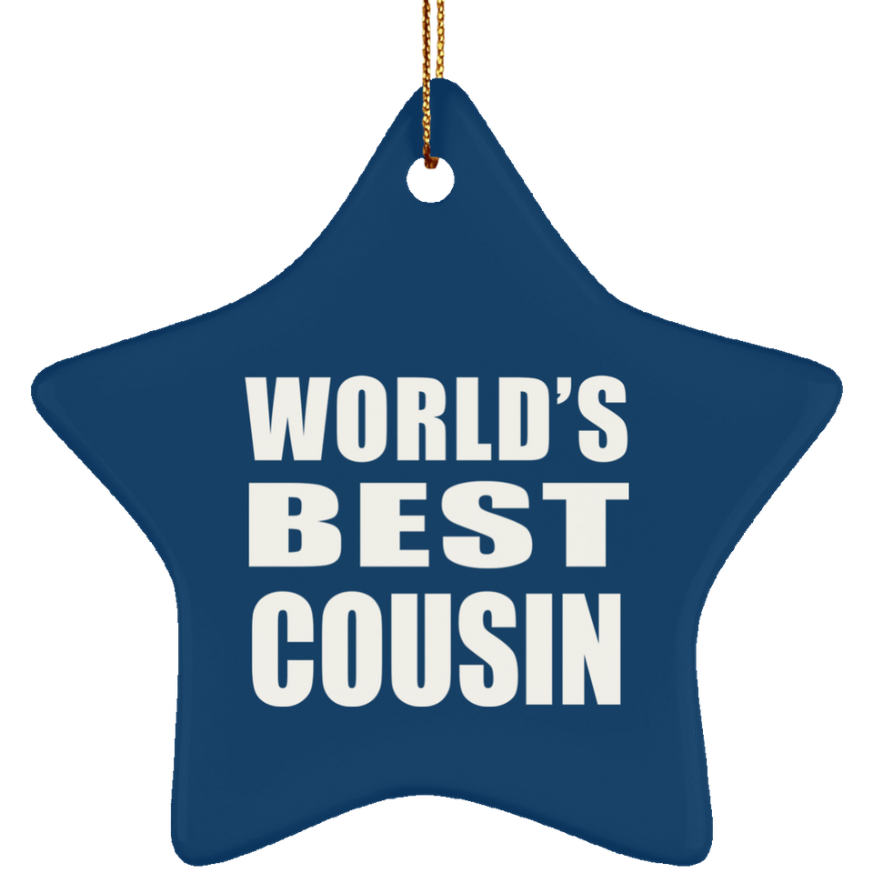 World's Best Cousin - Star Ornament