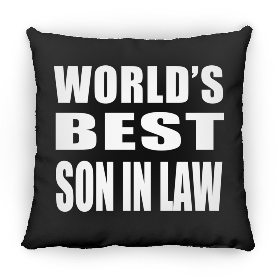 World's Best Son In Law - Throw Pillow Black