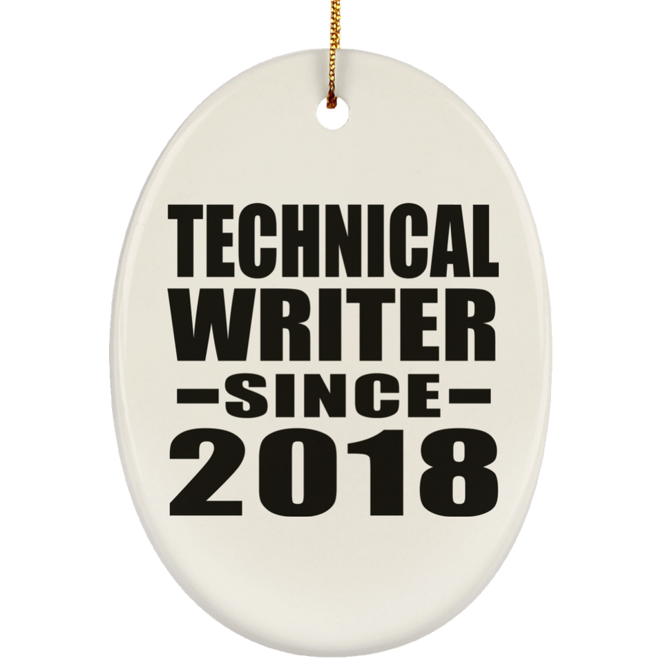 Technical Writer Since 2018 - Oval Ornament