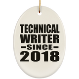 Technical Writer Since 2018 - Oval Ornament