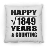 Happy 43rd Anniversary Square Root of 1849 Years & Counting - Throw Pillow
