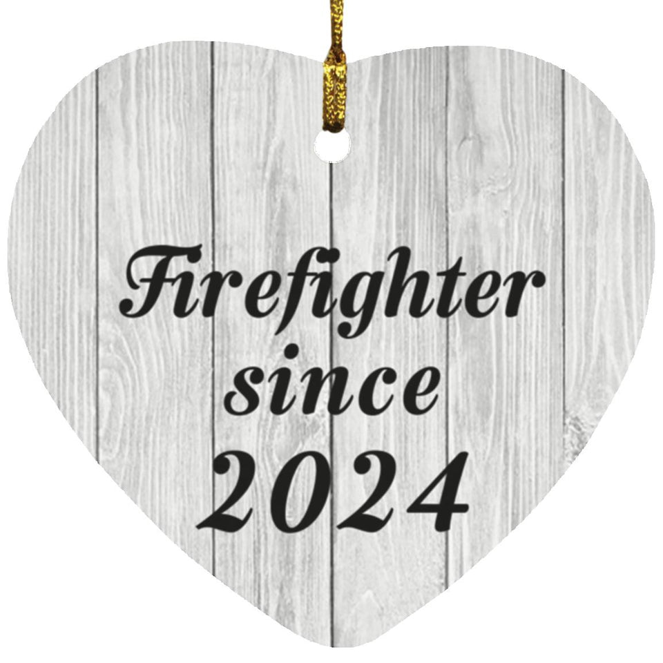 Firefighter Since 2024 - Heart Ornament F