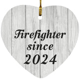 Firefighter Since 2024 - Heart Ornament F