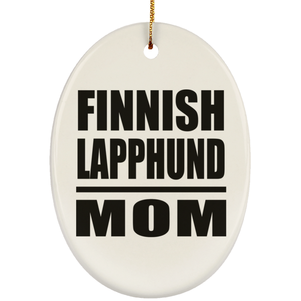 Finnish Lapphund Mom - Oval Ornament