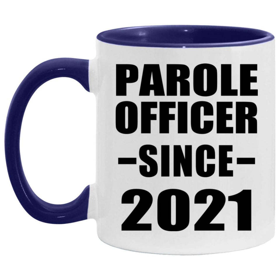 Parole Officer Since 2021 - 11oz Accent Mug Purple