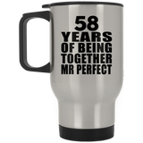 58th Anniversary 58 Years Of Being Mr Perfect - Silver Travel Mug