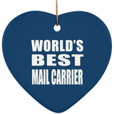 World's Best Mail Carrier - Heart Ornament