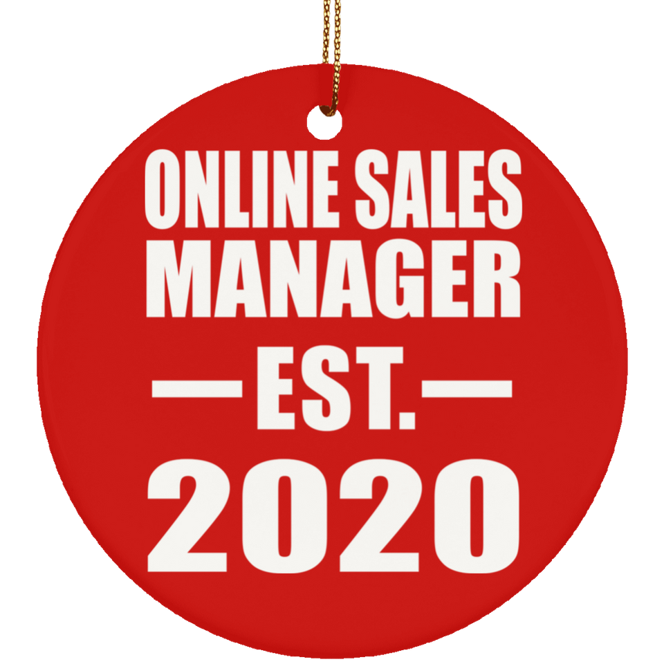 Online Sales Manager Established EST. 2020 - Circle Ornament