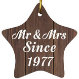 47th Anniversary Mr & Mrs Since 1977 - Star Ornament D