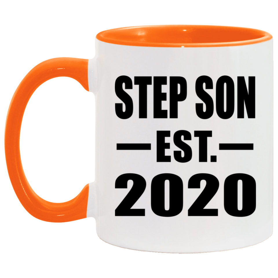 Step Son Established EST. 2020 - 11oz Accent Mug Orange
