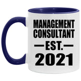 Management Consultant Established Est. 2021 - 11oz Accent Mug Purple
