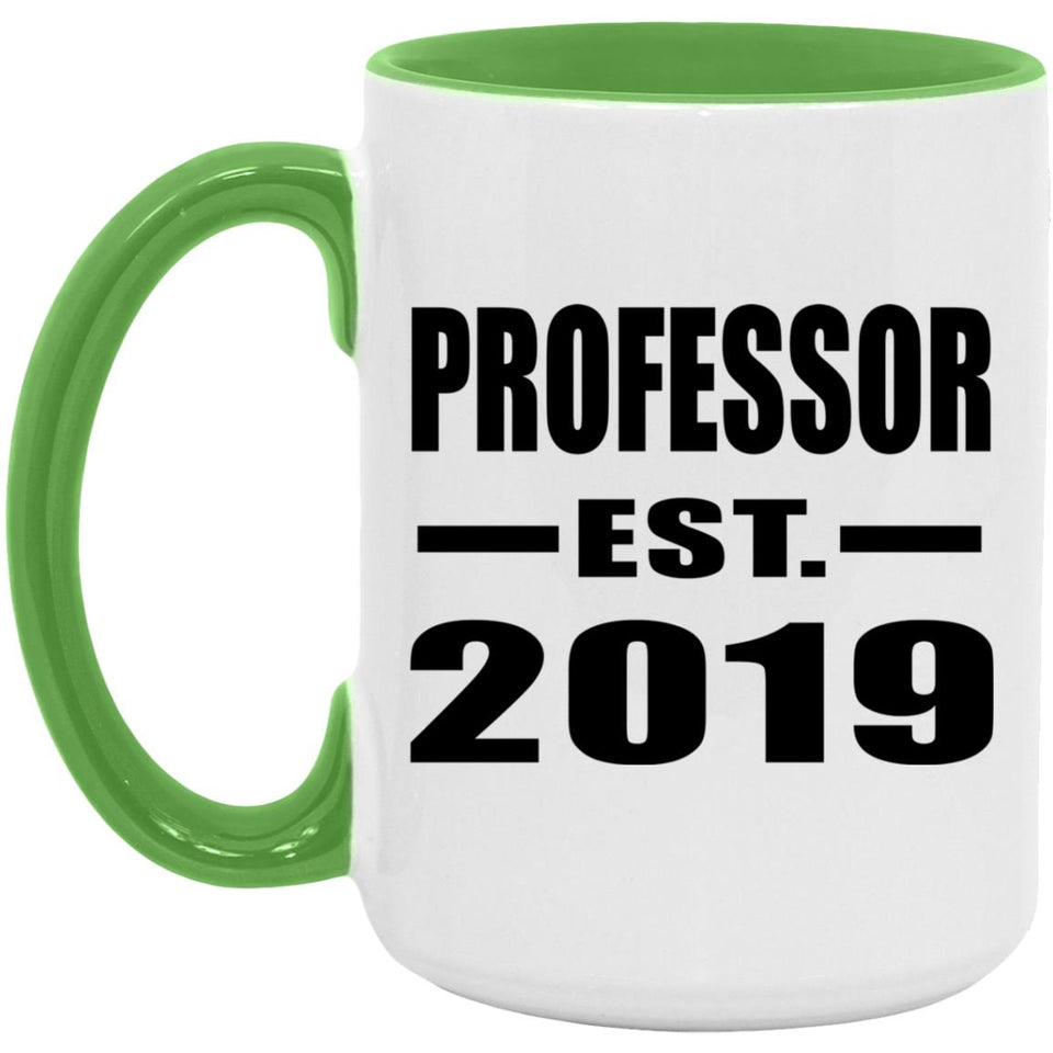Professor Established EST. 2019 - 15oz Accent Mug Green