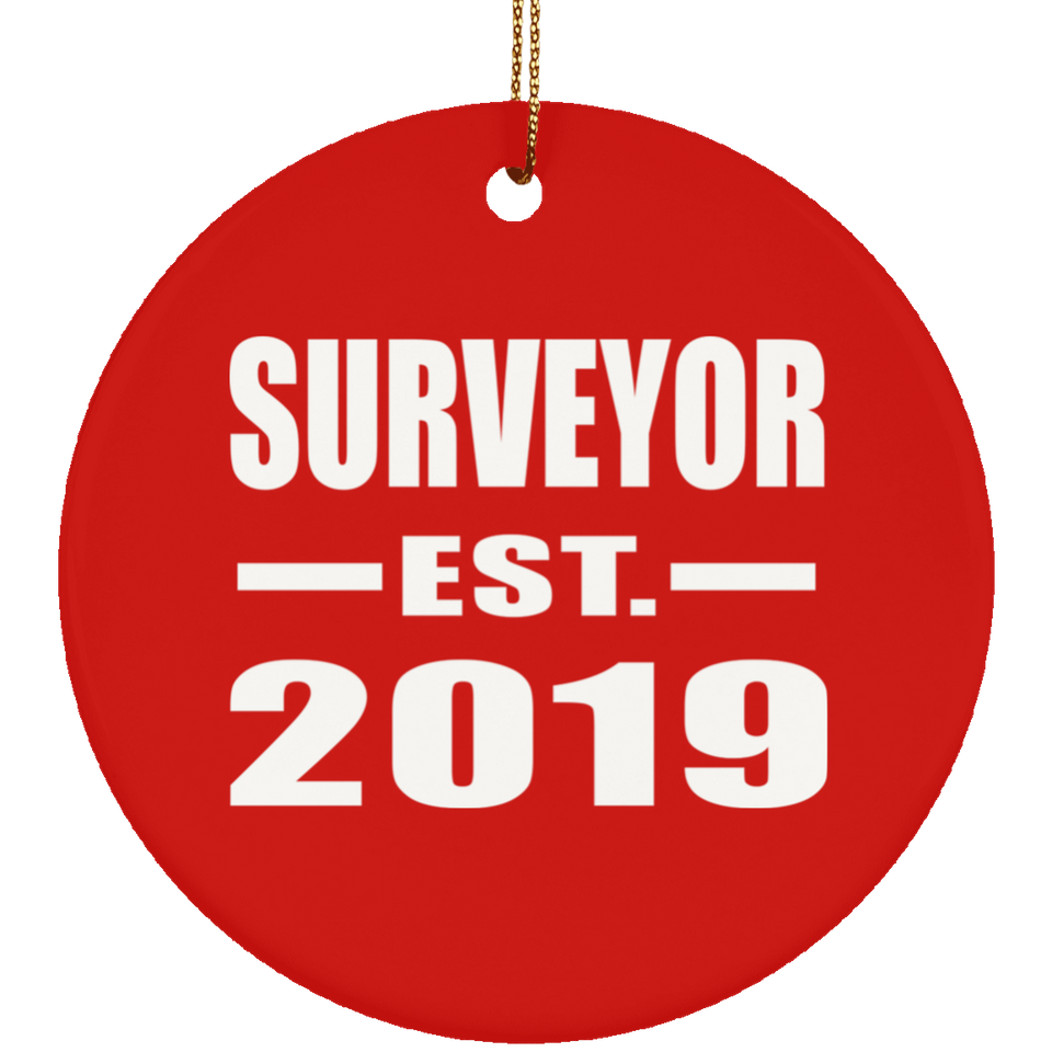 Surveyor Established EST. 2019 - Circle Ornament