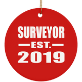 Surveyor Established EST. 2019 - Circle Ornament