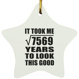 87th Birthday Took Square Root of 7569 Years To Look Good - Star Ornament