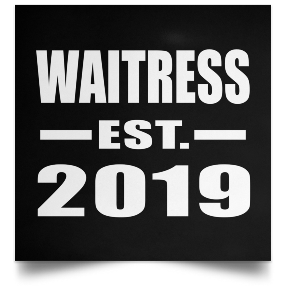 Waitress Established EST. 2019 - Poster Square