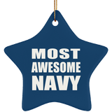 Most Awesome Navy - Star Ornament