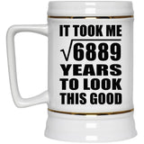83rd Birthday Took Square Root of 6889 Years To Look Good - Beer Stein