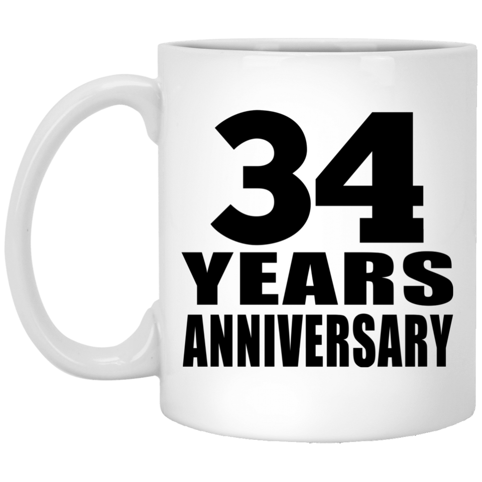 34th Anniversary 34 Years - 11 Oz Coffee Mug