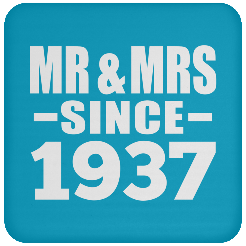 87th Anniversary Mr & Mrs Since 1937 - Drink Coaster
