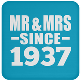 87th Anniversary Mr & Mrs Since 1937 - Drink Coaster