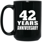 42nd Anniversary 42 Years - 15 Oz Coffee Mug Black