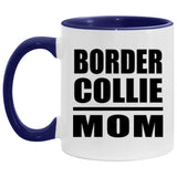 Border Collie Mom - 11oz Accent Mug Purple