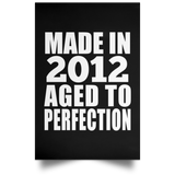 12th Birthday Made In 2012 Aged to Perfection - Poster Portrait