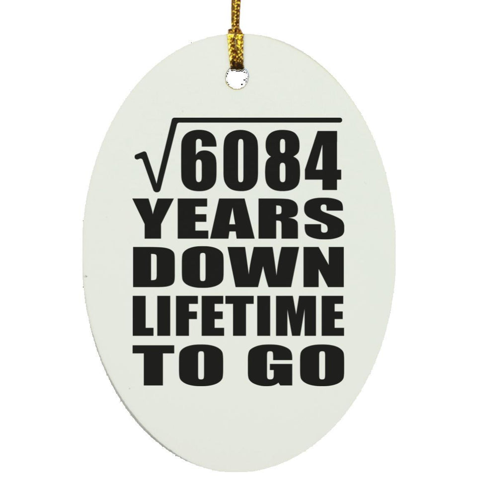 78th Anniversary Square Root of 6084 Years Lifetime To Go - Oval Ornament