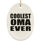 Coolest Oma Ever - Oval Ornament
