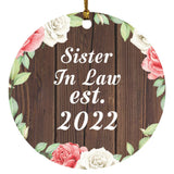 Sister In Law Established Est. 2022 - Circle Ornament A