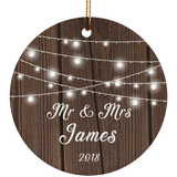 Mr & Mrs James 2018 - Circle Ornament