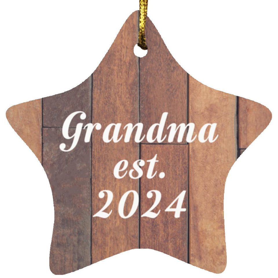 Grandma Established Est. 2024 - Star Ornament E