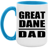 Great Dane Dad - 15oz Accent Mug Blue