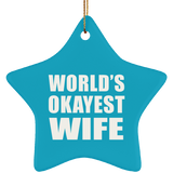 World's Okayest Wife - Star Ornament