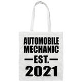 Automobile Mechanic Established EST. 2021 - Tote Bag White