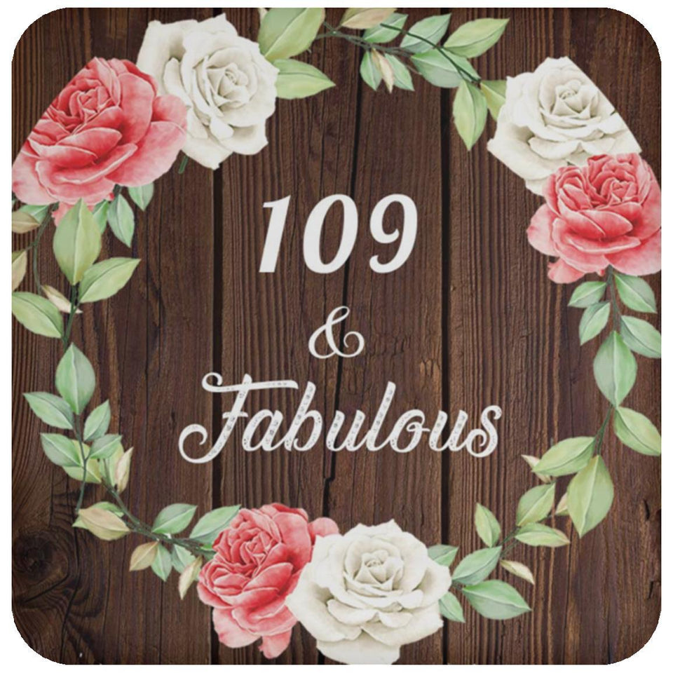 109th Birthday 109 & Fabulous - Drink Coaster A