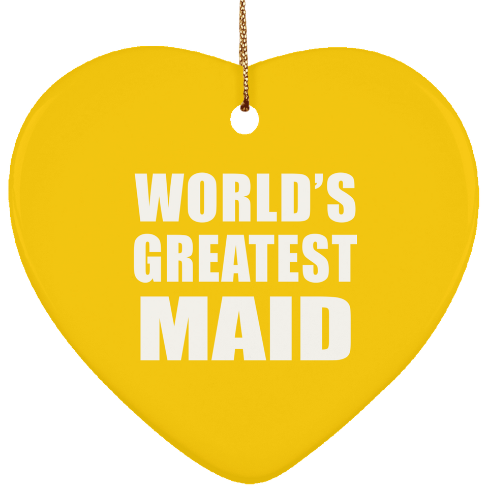 World's Greatest Maid - Heart Ornament
