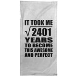 49th Birthday Took Square Root of 2401 Years To Awesome - Hand Towel