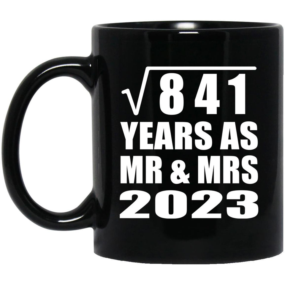 29th Anniversary Square Root of 841 Years As Mr & Mrs 2023 - 11oz Coffee Mug Black