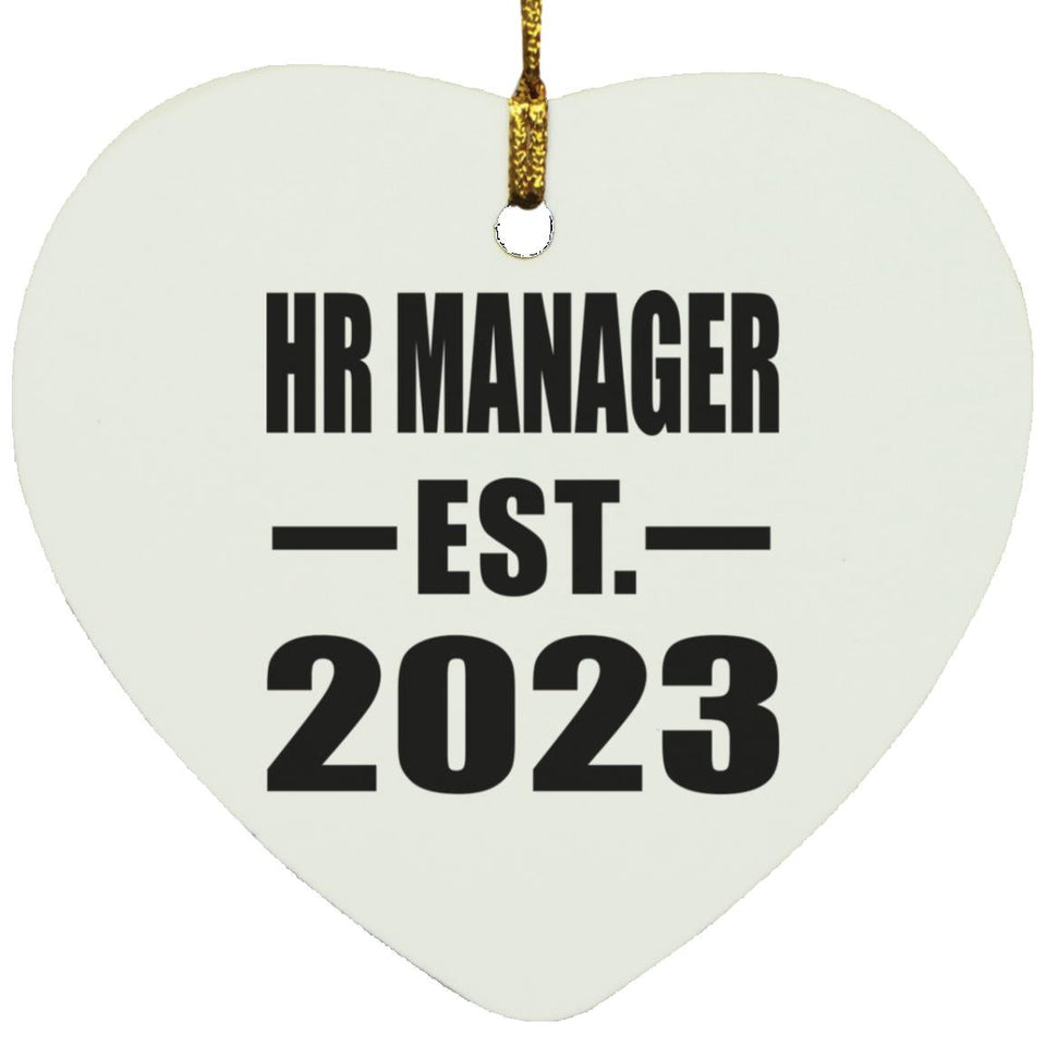 HR Manager Established EST. 2023 - Heart Ornament