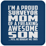 Proud Surveyor Mom Of Awesome Son - Drink Coaster
