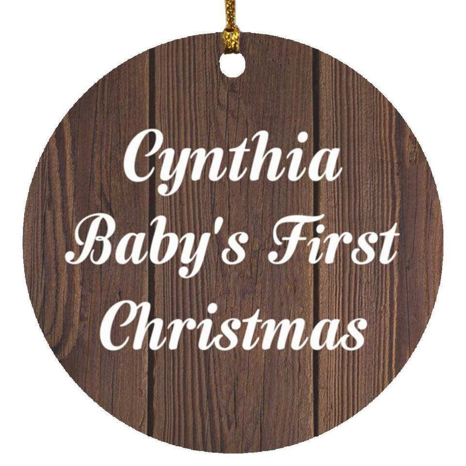 Cynthia Baby's First Christmas - Circle Ornament D