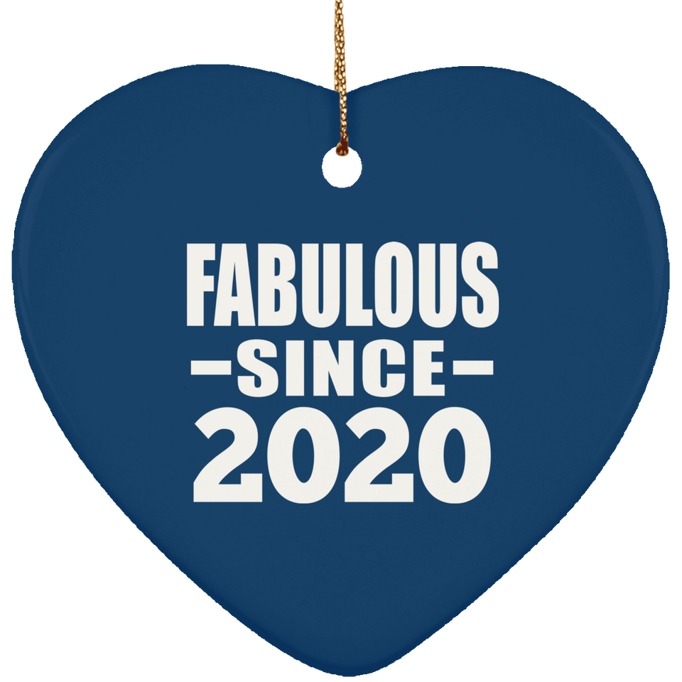 4th Birthday Fabulous Since 2020 - Heart Ornament