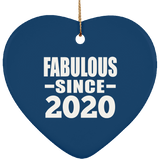 4th Birthday Fabulous Since 2020 - Heart Ornament