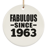 61st Birthday Fabulous Since 1963 - Circle Ornament