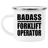 Badass Forklift Operator - 12oz Camping Mug