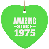 49th Birthday Amazing Since 1975 - Heart Ornament