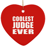 Coolest Judge Ever - Heart Ornament